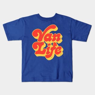 Van Life  / Faded Thrift Style Retro Design Kids T-Shirt